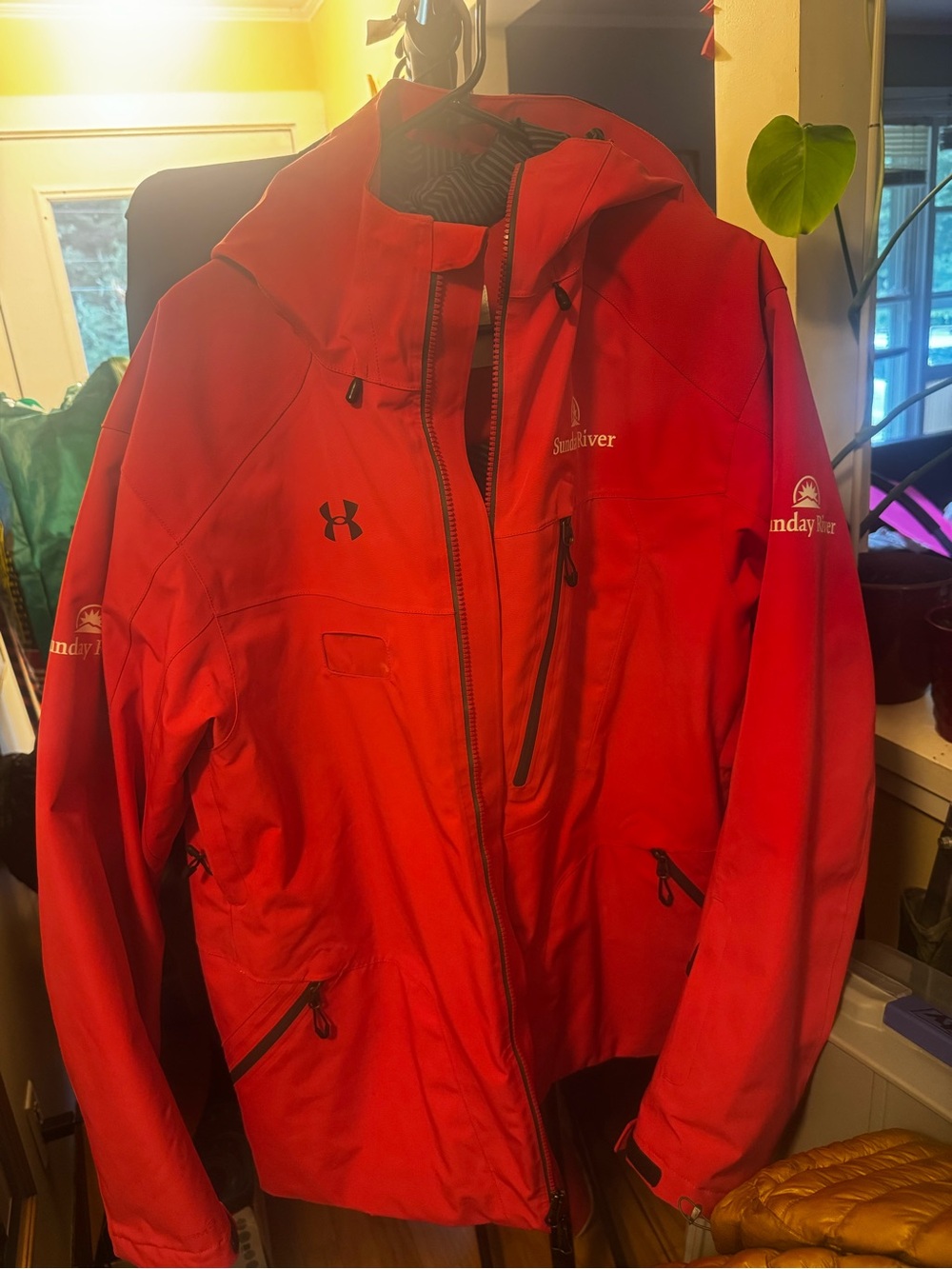 Under Armour Red Hooded Ski & Snowboard Jacket